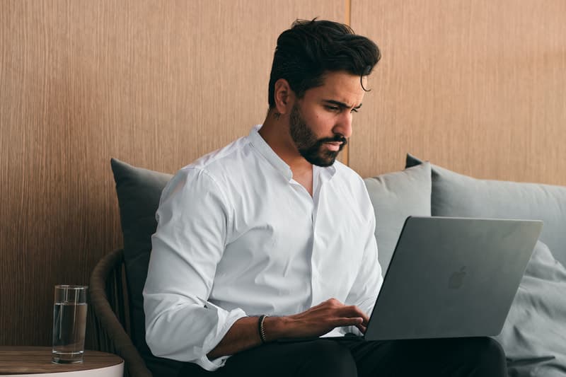 Brookz black and white portrait outdoors